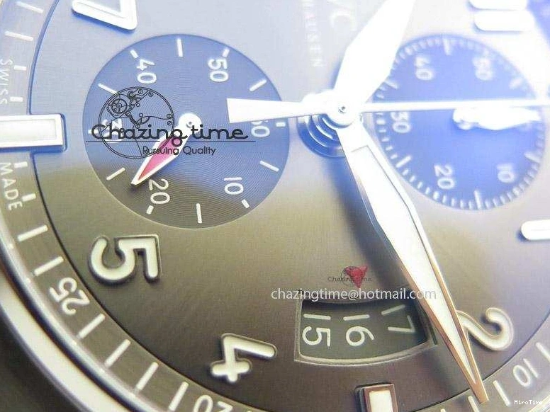 MIROTIME 0305 Pilot Spitfire Chrono ZF Best Edition Gray Dial On SS Bracelet A WrinkleFree 7357